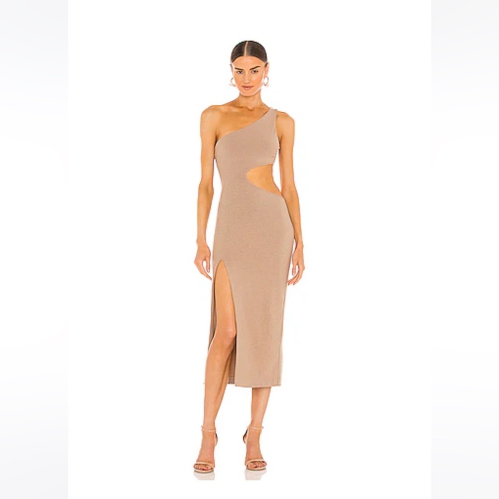 Almira Midi Dress in Latte
